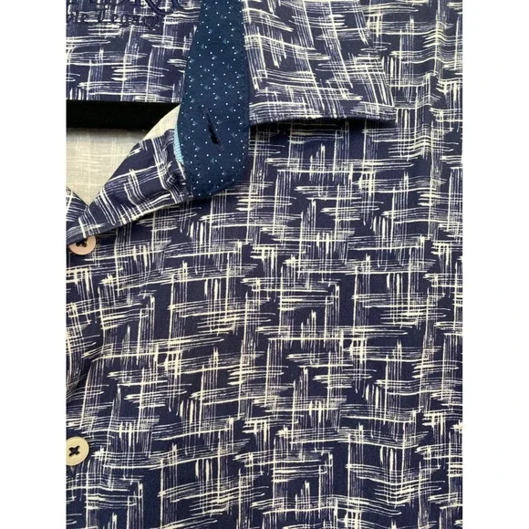 Cuadra Style Legacy Blue Graphic Print Long Sleeve Shirt Mens‎ Size XL